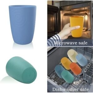 Homienly Drinking Glasses Premium Wheat Straw Unbreakable Cups