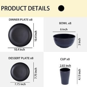 Supernal Wheat Straw Dinnerware Sets